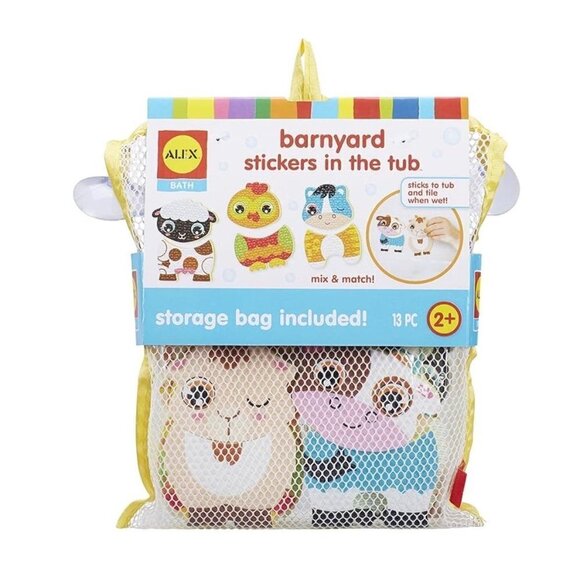 Alex Bath Barnyard Stickers In The Tub 13 Pieces Ages 2+ Playtime - Picture 1 of 6